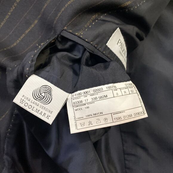 Pal Zileri Brown Pinstriped 100% Wool 2 Pc Suit Jacket Pants See Photos - Picture 10 of 16